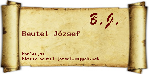 Beutel József névjegykártya